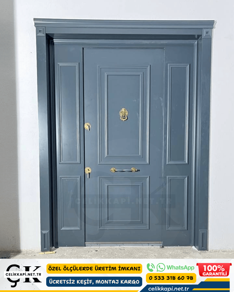 Çift Kanat Sabit Kompozit Villa Kapısı Mersin Erdemli